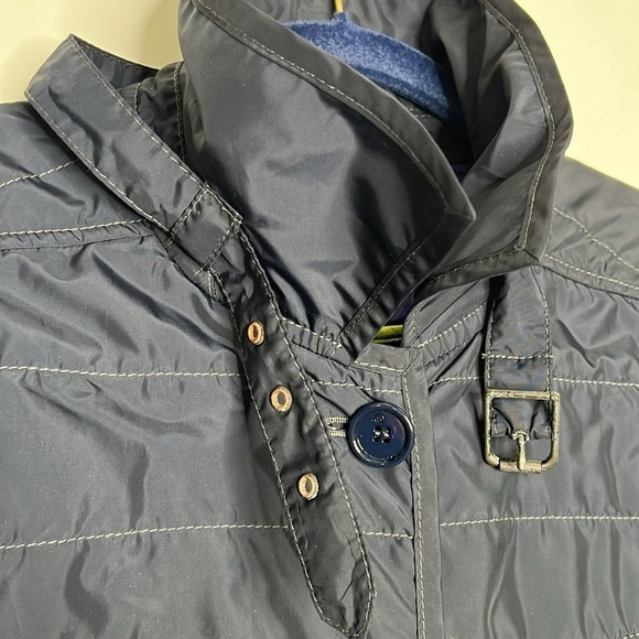 Bogner Sz 12 Navy Nylon Front Button Blazer - Picture 12 of 14